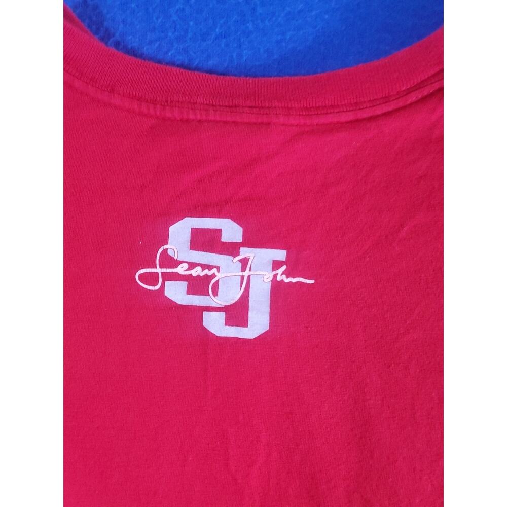Vintage 90s Sean John Red T-Shirt Men's Size XXL - Picture 6 of 16
